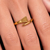 Blacksmith - Horseshoe Nail Wrap Around Equestrian Ring in Gold