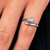 Blacksmith - Horseshoe Nail Wrap Around Equestrian Ring in Silver