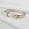 Ashton - Riding Stirrup Buckle Bracelet Silver
