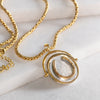 Cody - Crown Coin Horseshoe Necklace