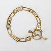 Cortina - Cuban Chain Western Stirrup Bracelet in Gold