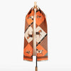 Della -  Tangerine Equestrian Motif Luxe Shawl