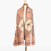 Della -  Blush Pink Equestrian Motif Luxe Shawl