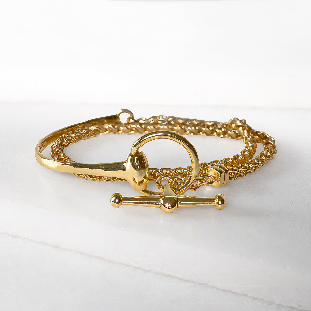 アクセサリー HARUNOBUMURATA POGANY BRESSLET gold ODEZA Horse Bit Bracelet | Equestrian Jewelry Gift by URBAN