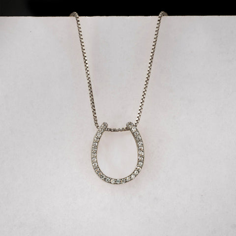 Levade Horseshoe Necklace - silver