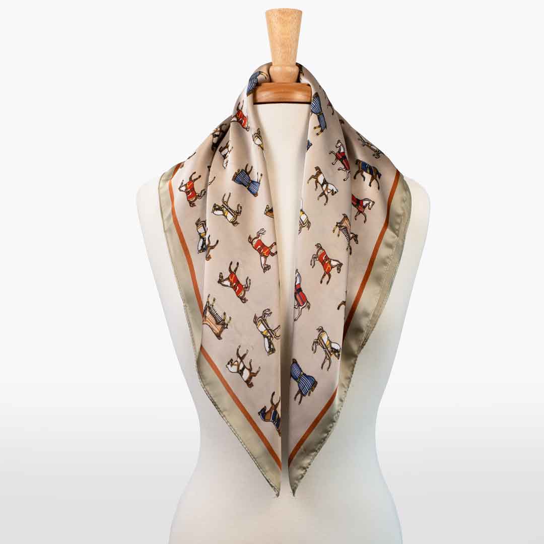 Hunt Club Equestrian Scarf – Luxe Horse Lover Gift in Silk 