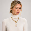 Sojourn - Moonstone Equestrian Stirrup Necklace in Gold