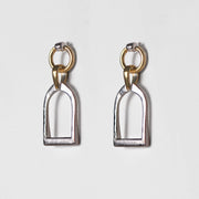 Denby Stirrup Earrings - Two Tone