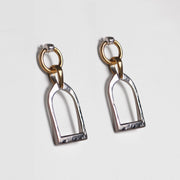 Denby Stirrup Earrings - Two Tone