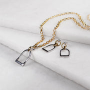 Denby Stirrup Earrings - Two Tone