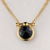 Adele - Black Onyx Equestrian Horse Bit Necklace in Gold - Urban - Equestrian