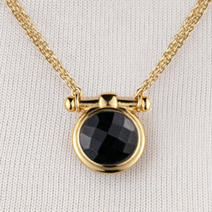 Adele - Black Onyx Equestrian Horse Bit Necklace in Gold - Urban - Equestrian Adele - Black Onyx Equestrian Horse Bit Necklace in Gold - Urban - Equestrian