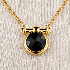 Adele - Black Onyx Equestrian Horse Bit Necklace in Gold - Urban - Equestrian Adele - Black Onyx Equestrian Horse Bit Necklace in Gold - Urban - Equestrian