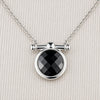 Adele - Black Onyx Equestrian Horse Bit Necklace in Silver - Urban - Equestrian