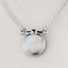 Adele - Moonstone Equestrian Horse Bit Necklace in Silver - Urban - Equestrian