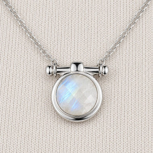 Adele - Moonstone Equestrian Horse Bit Necklace in Silver - Urban - Equestrian Adele - Moonstone Equestrian Horse Bit Necklace in Silver - Urban - Equestrian