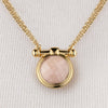 Adele - Rose Quartz Equestrian Horse Bit Necklace in Gold - Urban - Equestrian