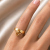 Ariston Horse Bit Equestrian Ring in Gold - Urban-Equestrian