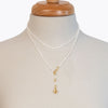 Aurora - Moonstone & Gold Horseshoe Coin Strand Necklace - Urban - Equestrian