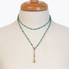 Aurora - Turquoise & Gold Horseshoe Coin Strand Necklace - Urban - Equestrian
