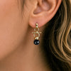Brioette - Black Onyx Horse Bit Earring Equestrian in Gold - Urban - Equestrian