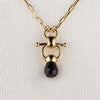 Brioletrte - Black Onyx Equestrian Horse Bit Necklace in Gold - Urban - Equestrian