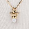 Briolette - Moonstone Equestrian Horse Bit Necklace in Gold - Urban - Equestrian