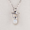 Briolette - Moonstone Equestrian Horse Bit Necklace in Silver - Urban - Equestrian
