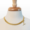 Cadence - Convertible Equestrian Curb Chain T - Bar Necklace in Gold - Urban - Equestrian