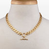Cadence - Equestrian Curb Chain T - Bar Necklace in Gold - Urban - Equestrian