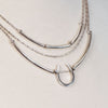 Calista Layered Sterling Silver Lucky Horseshoe Necklace - Urban - Equestrian