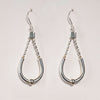 Calista Sterling Silver Bosal Horseshoe Earring on Beaded Chain - Urban - Equestrian