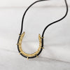 Canteen - Equestrian Horseshoe Necklace in Black & Gold - Urban - Equestrian