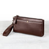 Caravel Wristlet Clutch - Luxury Leather Handbag in Deep Brown - Urban - Equestrian
