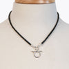 Chelsea - Braided Leather Silver Equestrian Horse Bit Necklace - Urban - Equestrian
