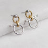 Chelsea - Horse Bit Equestrian Earring Two Tone - Urban - Equestrian