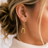 Cheyenne - Western Riding Stirrup Earring in Gold - Urban-Equestrian