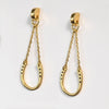 Classique - Horseshoe Chain Earring in 14K Gold on Sterling Silver - Urban - Equestrian