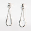 Classique - Horseshoe Chain Earring Sterling Silver Horseshoe Earring - Urban - Equestrian