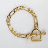 Cortina - Cuban Chain Western Stirrup Bracelet in Gold - Urban - Equestrian
