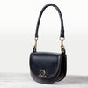 Cortina - Horse Bit Lock Luxury Leather Crossbody Handbag in Black - Urban - Equestrian