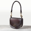 Cortina - Horse Bit Lock Luxury Leather Crossbody Handbag in Deep Brown - Urban - Equestrian