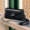 Del Mar - Horse Bit Crossbody Luxury Leather Handbag in Black - Urban - Equestrian
