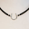 Devlin - Braided Cord and Sterling Silver Hammered Horseshoe Pendant Necklace - Urban - Equestrian