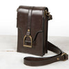 Devon Deluxe Phone Bag - Luxury Leather Handbag in Deep Brown - Urban - Equestrian