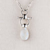 Droplette - Moonstone Equestrian Horse Bit Necklace in Silver - Urban - Equestrian