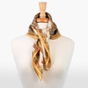 Empire - Stylized Equestrian Pattern in Apricot Silk Scarf - Urban - Equestrian