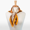 Empire - Stylized Equestrian Pattern in Tangerine Silk Scarf - Urban - Equestrian