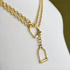 Keenland - Equestrian Stirrup Necklace in Gold - Urban-Equestrian