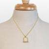 Keepsake - Moonstone and 14K Gold Vermeil English Stirrup Necklace - Urban - Equestrian